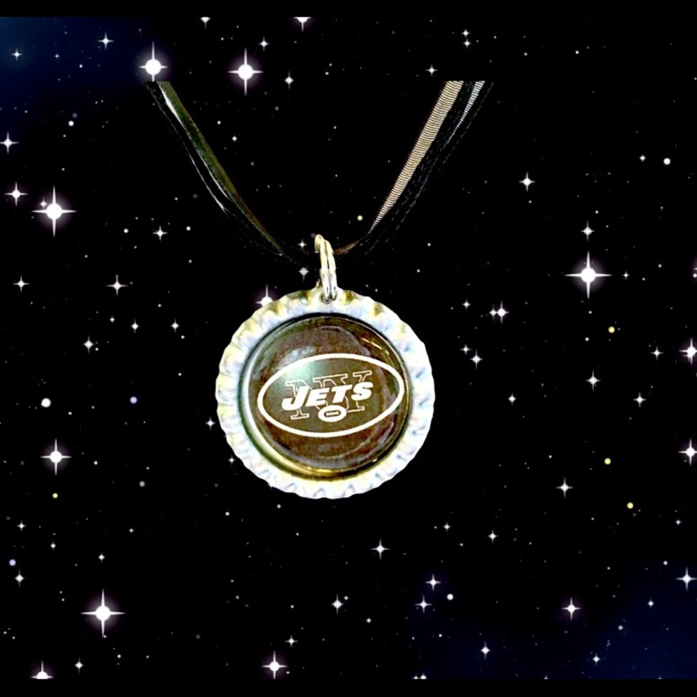 New York JETS Handmade Football Necklace *NEW*